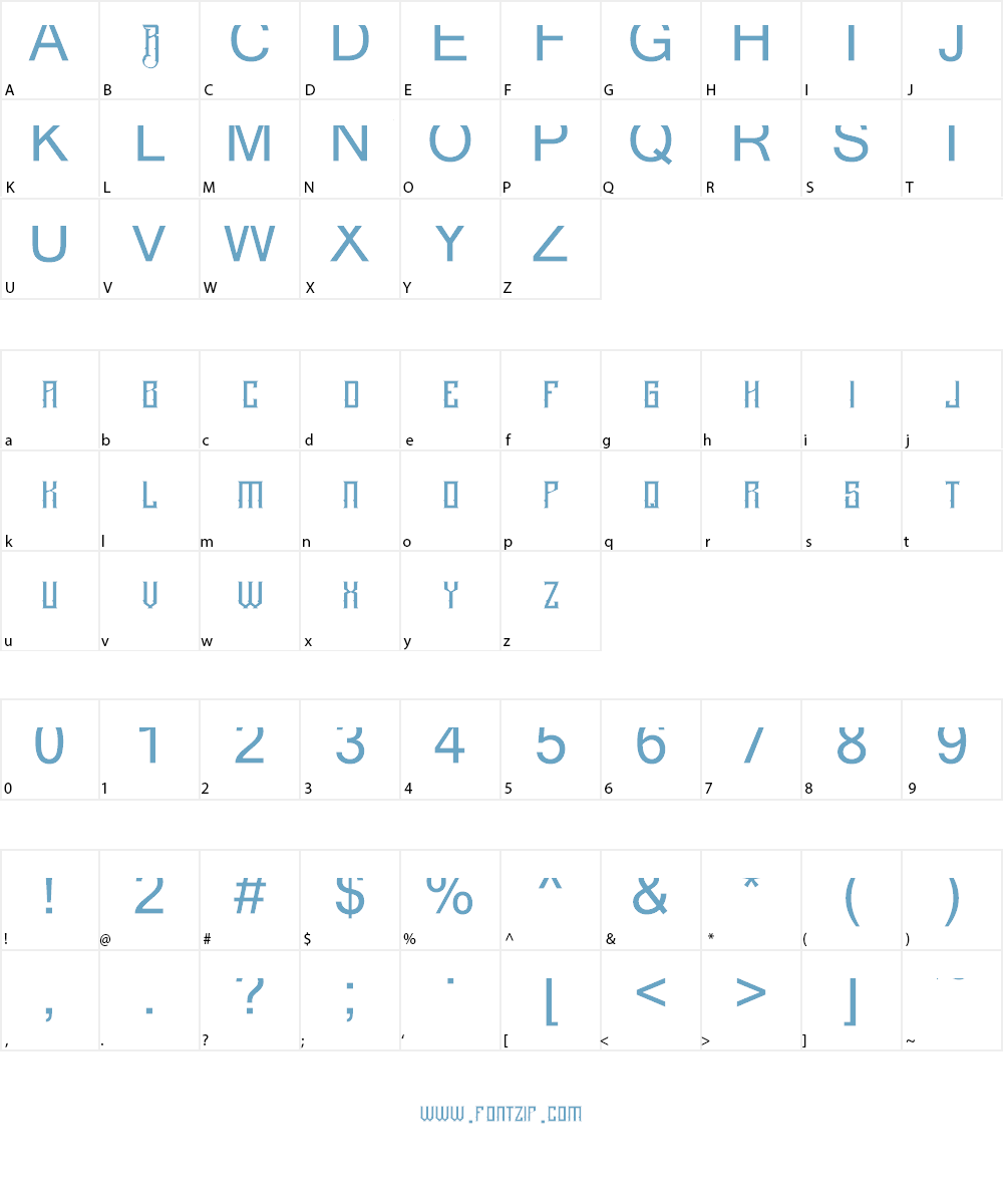 Bracker Font Character